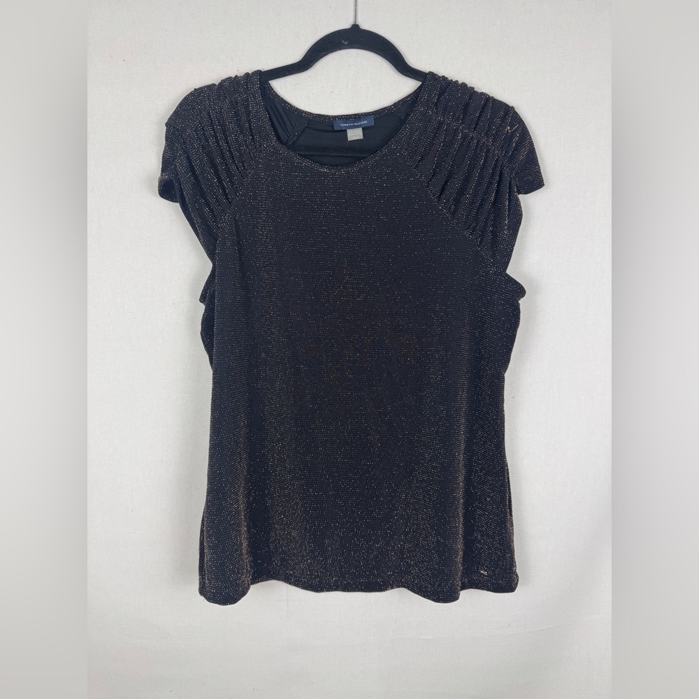 Tommy Hilfiger NWT Black Shimmer Women's Top